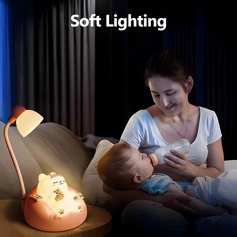 LED Desk Lamp Mini Cat Dimming Reading Light 3 Lighting Mode USB Rechargeable Bedside Nightlight Cute Portable Night Light Gifts