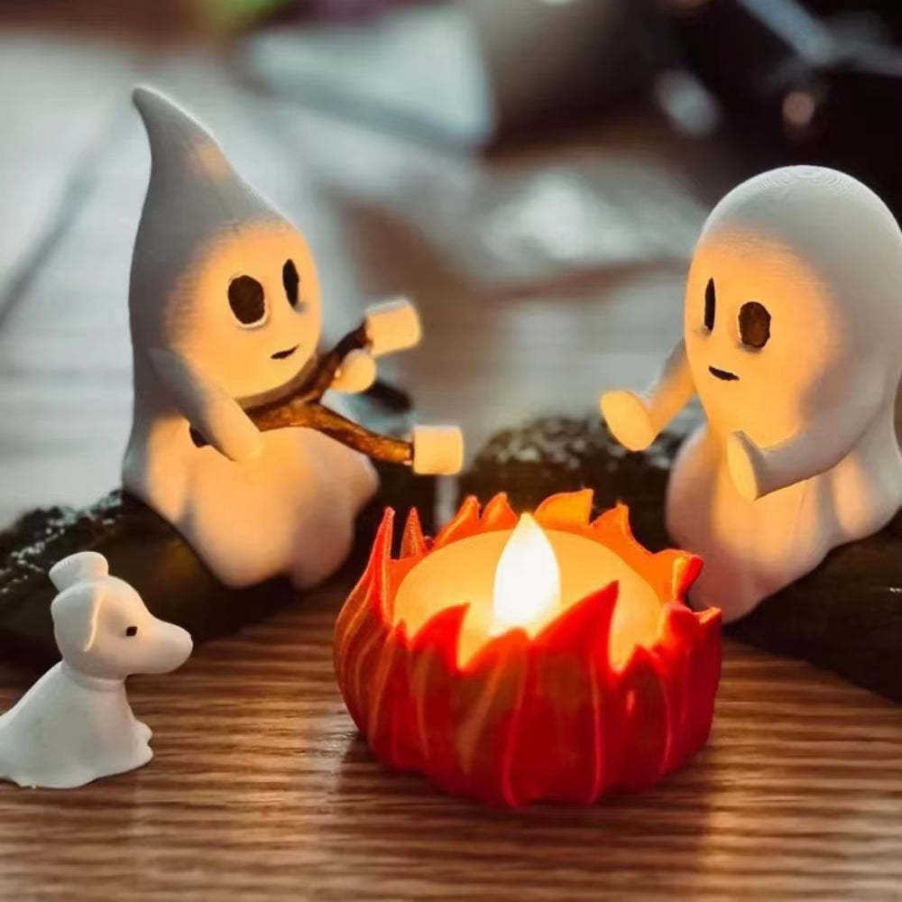 1 Set Christmas Ghost Campfire Decor Spooky Outdoor Party Haunted House Props Scary Backyard Scene Gathering Decoration Gift